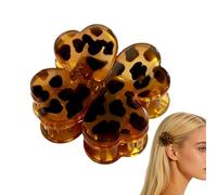 Pince à cheveux léopard - Épingle à cheveux solide à quatre feuilles | Accessoires pour léopard| Pinces à griffes antidérapantes, pour vacances, Festival, Salon, voyage, mariage, fête nuptiale