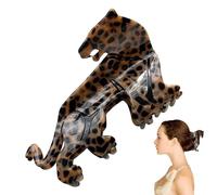 Pince à cheveux léopard, pinces à cheveux griffe, pince à cheveux moyen léopard, pince à cheveux antidérapante Funky Barrette, coiffe décorative pour cheveux pour