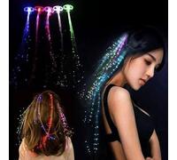 Pince à Cheveux Lumineuse LED, prise de cheveux LED, lampe à LED lampe à cheveux Fairy Hair Light fibre optique Accessoires de Cheveux de Noël pour Femmes (Multicolore, 10 paquets)