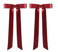 Pince à cheveux magnétique en forme de nœud - Maintien ferme et antidérapant, mini pince papillon 2 en 1 pour femmes, utilisation à une main, accessoire de coiffure idéal (Rouge)