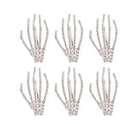 Pince à Cheveux Main Squelette, 6 Pièces Unique et Innovant Pinces à Cheveux D'Halloween Pinces à Cheveux en Os de Mains de Squelette Pour Tenue Quotidienne Halloween Cosplay