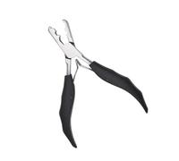 Pince à cheveux multifonction en acier inoxydable, 1 pièce, pince d'extension de la kératine, tête pointe carrée for liaison et le retrait des micro-anneaux pour les extensions de cheveux ou de plumes