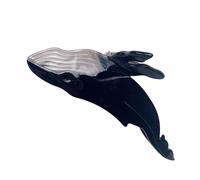 Pince à cheveux multifonction en forme de baleine - Accessoire élégant - Texture acrylique - Pour la maison, le bureau et l'école