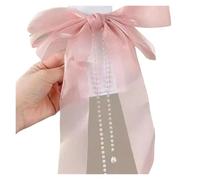 Pince à cheveux noeud Barrettes à cheveux avec pompon à nœud, Beige, rose, doux, for filles, queue de cheval, accessoires for cheveux, fête de mariage mariage(Pink)
