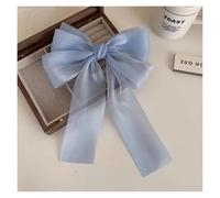 Pince à cheveux noeud Barrettes en mousseline de soie for femmes, épingles à cheveux avec nœud en perles, strass, pinces à cheveux de printemps, bandeau en ruban, queue de cheval, accessoires for chev