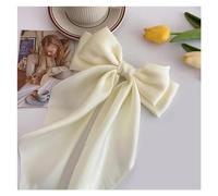 Pince à cheveux noeud Pince à cheveux élégante en ruban avec grand nœud solide for femmes et filles, bandeaux doux, épingle à cheveux en Satin doux, accessoires for cheveux mariage(Beige)
