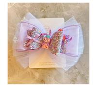 Pince à cheveux noeud Princess Pompom Hairpins Big Blue Bows Hair Clip Long Ribbon Duckbill Clip Girl School Hairgrips Headwear mariage(Color 18)