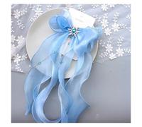 Pince à cheveux noeud Princess Pompom Hairpins Big Blue Bows Hair Clip Long Ribbon Duckbill Clip Girl School Hairgrips Headwear mariage(Color 5)