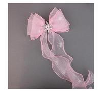 Pince à cheveux noeud Princess Pompom Hairpins Big Blue Bows Hair Clip Long Ribbon Duckbill Clip Girl School Hairgrips Headwear mariage(Color 12)