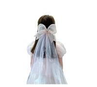 Pince à cheveux noeud Princess Pompom Hairpins Big Blue Bows Hair Clip Long Ribbon Duckbill Clip Girl School Hairgrips Headwear mariage(Color 1)