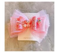 Pince à cheveux noeud Princess Pompom Hairpins Big Blue Bows Hair Clip Long Ribbon Duckbill Clip Girl School Hairgrips Headwear mariage(Color 17)