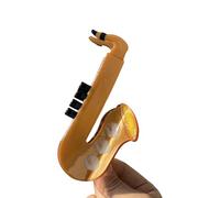 Pince à cheveux nostalgique en acétate avec forme de saxophone qui ajoute de la personnalité à n'importe quelle tenue