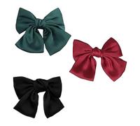 Pince à Cheveux Nœud 3pcs en Soie Métal, Embellit les Cheveux