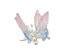 Pince à cheveux papillon volant pour filles - Jolie aile mobile 3D avec strass - Pour femme - Pour un usage quotidien - Toutes assorties
