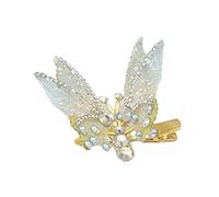 Pince à cheveux papillon volant pour filles - Jolie aile mobile 3D avec strass - Pour femme - Pour un usage quotidien - Toutes assorties