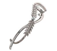 Pince à Cheveux Perles et Cristaux, Alliage Noir, Élégante pour Femmes | Brillance Intégrale, Maintien Sûr, Style Chic et Moderne, pour Cheveux Longs ou Fins, au Bureau