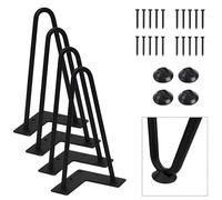 Pince à Cheveux Pieds de Table en Fer forgé Pied de Table en Fer bricolé Tables Basses en U à démonter faciles Pieds Canapés-Tables Simples en métal Protège-Sol (40 Pouces (100 cm))