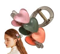 Pince à cheveux, pince à cheveux pour femme | Pinces à cheveux en forme de cœur pour filles - Accessoires de coiffure pince à cheveux antidérapante pour femmes, filles cheveux bouclés, ondulés et raid