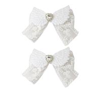 Pince à cheveux plate pour fille - Ornements de balletcore pour femmes et filles - Pince à cheveux - Nœuds en forme de cœur - Accessoires photo
