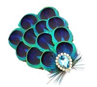 Pince à Cheveux Plume de Paon Mariage Élégante pour Coiffure | Accessoire Léger, Style Créatif et Vintage, pour Mariée, Photos et Mise en Valeur Coiffure