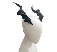 Pince à cheveux polyvalente en forme de corne d'Halloween - Épingle à cheveux plate pour Halloween - Épingle à cheveux foncée élégante pour cosplay