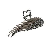 Pince à cheveux populaire avec aile de cœur élégante et cloutés pour le bureau, tenue quotidienne, porte-queue de cheval, accessoire pour cheveux