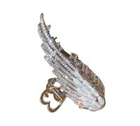 Pince à cheveux populaire avec élégante aile en forme de cœur et strass pour un usage quotidien au bureau comme support de queue de cheval