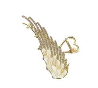 Pince à cheveux populaire avec élégante aile en forme de cœur et strass pour un usage quotidien au bureau comme support de queue de cheval