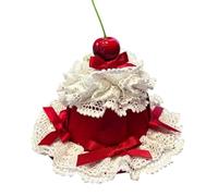 Pince à cheveux populaire en forme de gâteau de fruits avec nœud en dentelle, forte adhérence, barrette à cheveux pour enfants à porter au quotidien, événement sur le thème des événements