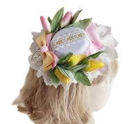 Pince à cheveux pour adolescents avec fleur en forme de chapeau haut de gamme - Pince à cheveux colorée pour prendre des photos - Épingles à cheveux pour femme et fille - Épingle à cheveux fleur pour