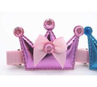 Pince à cheveux pour animal domestique Rose Flash Couronne diamant Accessoire Tête Fleur Processus professionnel