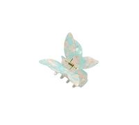 Pince à cheveux pour femme - 6,5 cm - En PVC - Antidérapantes - Papillons colorés - Accessoires de coiffure pour cheveux fins et épais - Poudre bleue