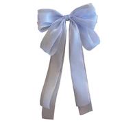 Pince à cheveux pour femme, barrettes en satin soyeux vintage avec grand nœud | Accessoires pour cheveux tendance à longue queue pour exposition, rassemblement