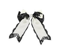 Pince à cheveux pour Halloween Punk Wing Lace Bowknot Pince à cheveux antidérapante Barrettes Support à cheveux Cosplay Party Décoration de cheveux