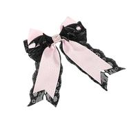 Pince à cheveux pour Halloween Punk Wing Lace Bowknot Pince à cheveux antidérapante Barrettes Support à cheveux Cosplay Party Décoration de cheveux