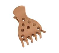 Pince à cheveux pour queue de cheval, café peu profond | Accessoire de cheveux en résine légère pour un usage quotidien, outil de coiffure, coiffe conviviale, design antidérapant