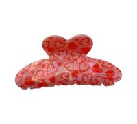 Pince à cheveux pratique en acrylique avec impression lèvres Décoration de cheveux Ailes de cheveux pour les femmes à la mode avec amour pour les accessoires