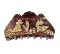 Pince à cheveux pratique en acrylique avec un design unique de coque pour femme Accessoire de cheveux tendance pour la maison, le bureau, la fête