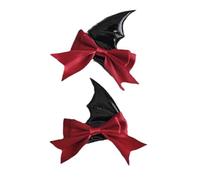 Pince à cheveux punk en forme d'aile de chauve-souris pour fille - Série sombre - Barrettes à cheveux d'Halloween - Clip latéral - Ornement de cheveux de soubrette
