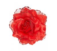 Pince à cheveux rouge scintillante Rose comme accessoire de costume pour Halloween & Carnaval