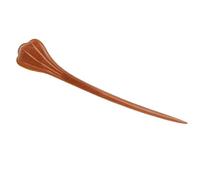 Pince à cheveux sculptée en bois de pêche de 17,8 cm - Fourchette à chignon - Style bohème