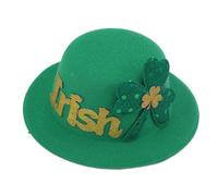 Pince à cheveux Shamrock, épingle à cheveux en forme de chapeau, barrettes à cheveux Shamrock | Pinces à cheveux vertes du festival irlandais, barrettes porte-bonheur polyvalentes pour les réunions de