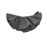 Pince à cheveux sophistiquée en tissu noir avec double couche chouchou accessoire de coiffure adapté à diverses occasions