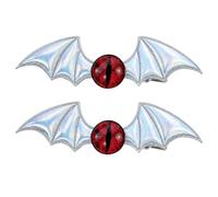 Pince à cheveux sur le thème du diable, thème, Silver | Barrettes 2 pièces, épingle latérale, accessoire de coiffure pour les fêtes d ' Halloween, l ' habillage
