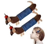 Pince à cheveux teckel, pince à cheveux teckel - Ensemble de 2 pinces à griffes de chien | Jolie pince à frange latérale, adorable pince à griffes de chien élégante de 10cm pour les vacances et les an