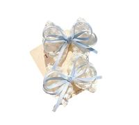 Pince à cheveux tendance avec nœud balletcore gracieux et plat - Pince à cheveux élégante en dentelle pour bouquets d'Halloween - Accessoires