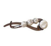 Pince à cheveux torsadée élégante - Ornement de perles à la mode - Pince à cheveux antidérapante - Épingles à cheveux pour femmes et filles Accessoire de style - Pour grand-mère, mère, épouse, fille