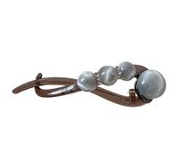 Pince à cheveux torsadée élégante - Pince antidérapante avec décoration de perles | Porte-banane français rétro - Accessoire de cheveux plat - Pince à cheveux tendance durable | Pour femmes, maman
