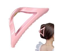 Pince à cheveux triangulaire - Coiffure épaisse à prise sécurisée, finition mate géométrique moderne, 11,5 cm x 4,8 cm + 40 g, polymère de silicone léger et haute performance flexible | pour salle de