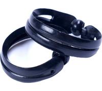 Pince à cheveux Twister KOKA, caoutchouc souple et flexible, noir